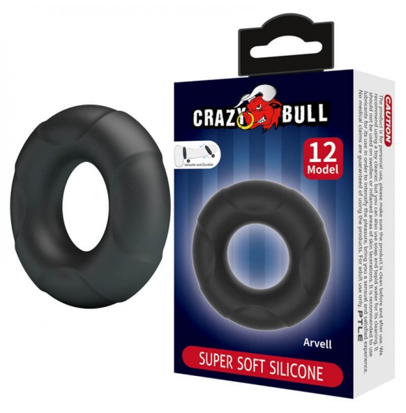 CRAZY BULL - Arvell Super Soft Silicon Male Delay Cock Rings (Model 12)
